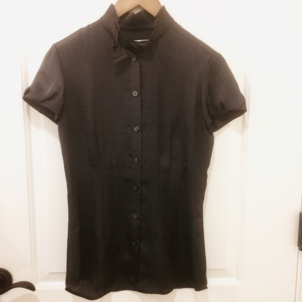 Banana Republic Black Short Sleeve Blouse